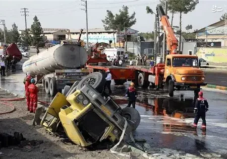 واژگونی تریلی حامل مازوت در ایلام قربانی گرفت